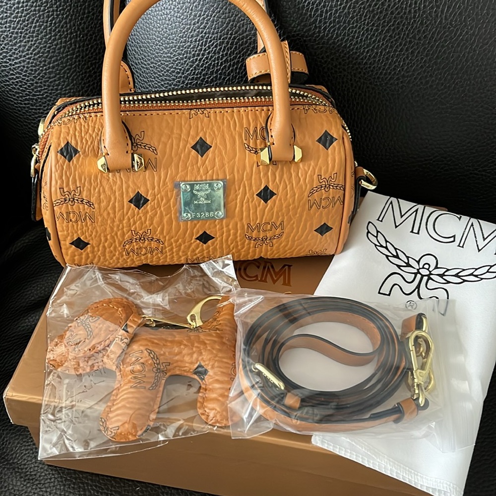 MCM mini BOSTON BAG IN VISETOS - Picture 4 of 7